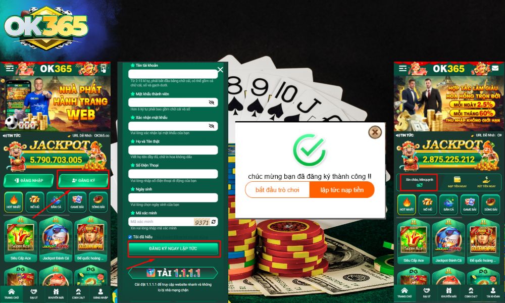 Hướng dẫn đăng ký OK365 qua điện thoại 